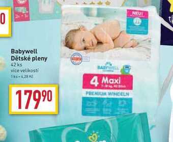 Billa Babywell dětské pleny 42 ks nabídka