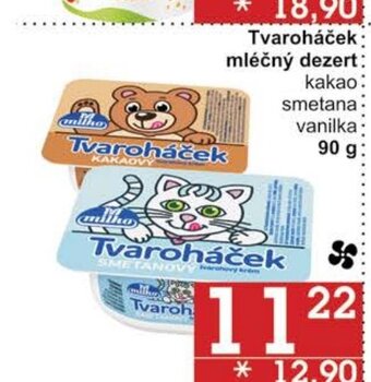 Jip Tvaroháček: mléčný dezert: nabídka