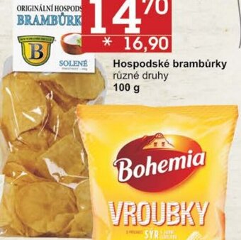 Jip Hospodské brambůrky různé druhy 100 g nabídka