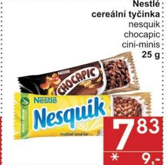 Jip Nestlé: cereální tyčinka: nesquik: chocapic Nestle nabídka