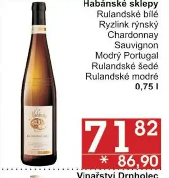 Jip Habánské sklepy Rulandské bílé Ryzlink rýnský Chardonnay Sauvignon Modrý Portugal Rulandské šedé Rulandské modré nabídka