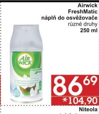 Jip Airwick FreshMatic : náplň do osvěžovače různé druhy: 250 ml nabídka