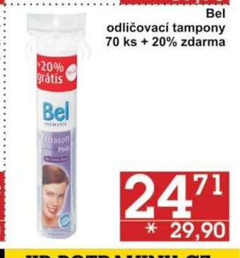 Jip Bel odličovací tampony 70 ks + 20% zdarma nabídka