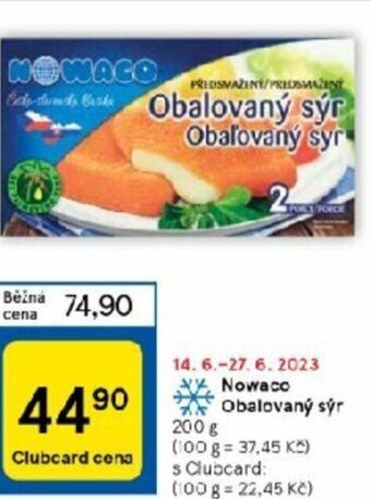 Tesco Nowaco Obalovaný sýr nabídka