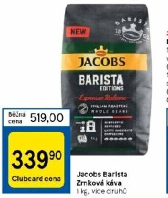 Tesco Jacobs Barista Zrnková káva nabídka