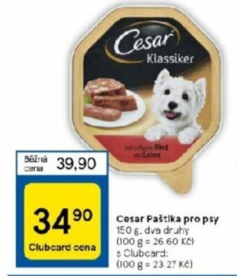 Tesco Cesar Paštika pro psy nabídka