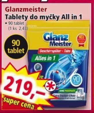 Norma Glanzmeister Tablety do myčky All in 1 nabídka