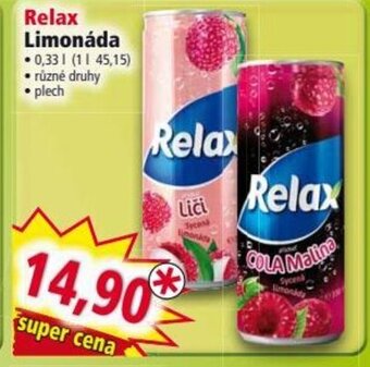 Norma Relax Limonáda nabídka