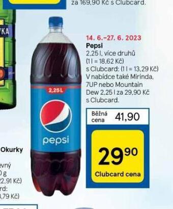 Tesco Pepsi 2,25l nabídka