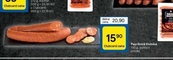 Tesco Papriková klobása nabídka
