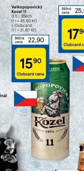 Tesco Pivo velkopopovický kozel 11 nabídka