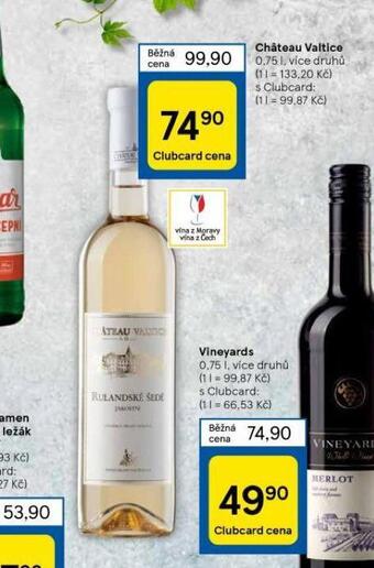 Tesco Chateau valtice nabídka