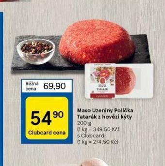 Tesco Tatarák z hovězí kýty nabídka