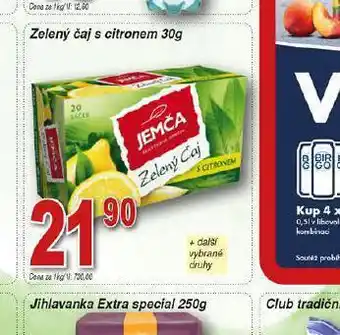 Hruška Zelený čaj s citronem nabídka