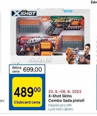 Tesco X-shot skins combo sada pistolí nabídka