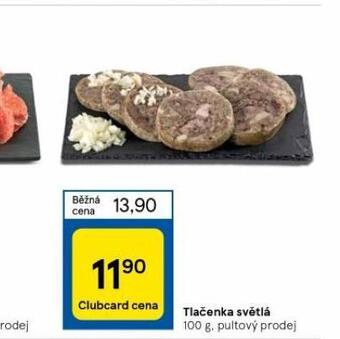Tesco Tlačenka světlá nabídka
