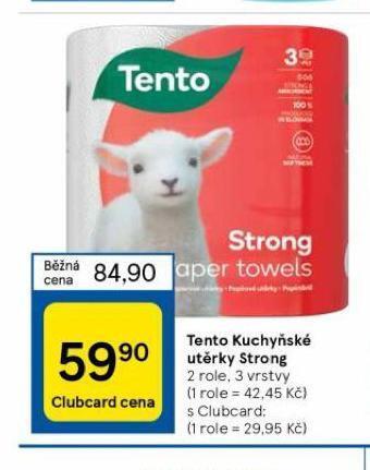 Tesco Tento kuchyňské utěrky strong nabídka