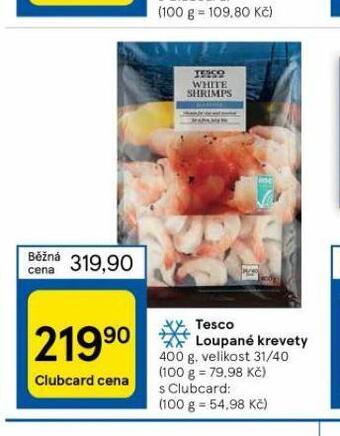 Tesco Tesco loupané krevety nabídka