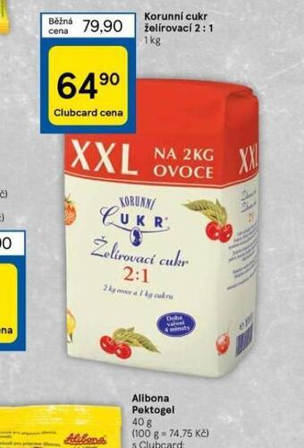Tesco Korunní cukr želírovací 2:1 nabídka