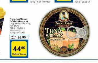 Tesco Franz josef kaiser tuňáková konzerva nabídka