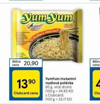 Tesco Yum yum instantní nudlová polévka nabídka