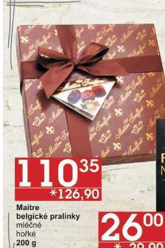 Jip Maitre belgické pralinky mléčné hořké, 200 g nabídka