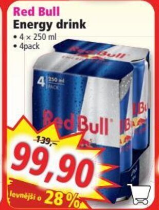 Norma Red Bull Energy drink nabídka