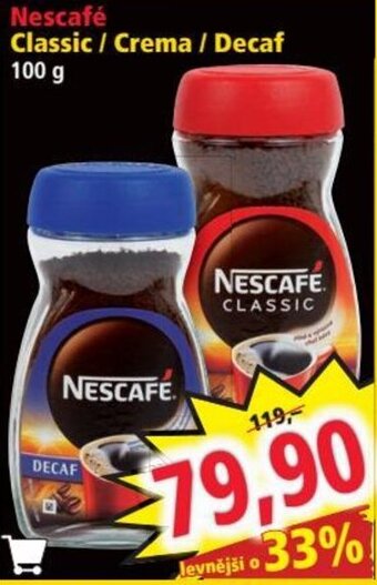 Norma Nescafé Classic / Crema / Decaf 100 g nabídka