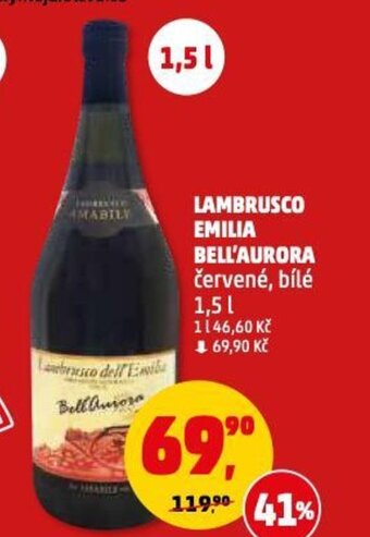 Penny Market LAMBRUSCO EMILIA BELL'AURORA nabídka