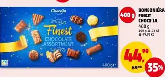 Penny Market BONBONIÉRA FINEST CHOCO'LA 400 g 100 g 11,23 Kč 49,90 Kč nabídka