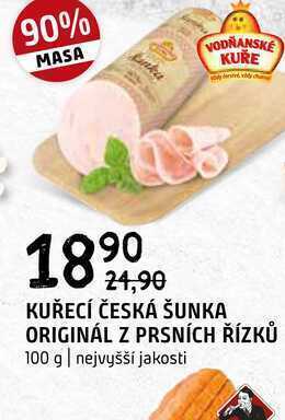 Terno Kuřecí česká šunka originál z prsních řízků 100 g nabídka
