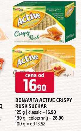 Terno Bonavita active crispy rusk suchar 125 g nabídka
