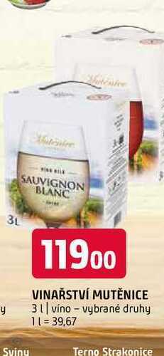 Terno Vinařství mutěnice 3 l nabídka