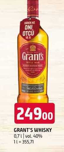 Terno Grant's whisky 0,7 l nabídka