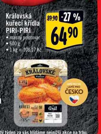 Albert Královská kuřecí křídla piri-piri 600 g nabídka