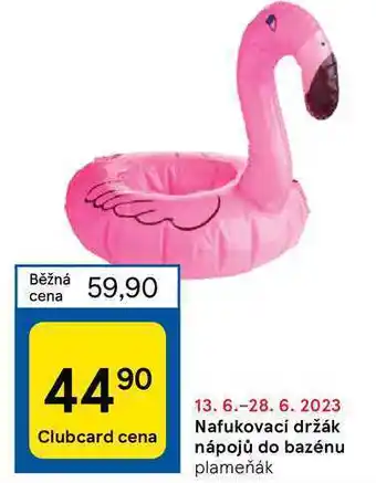 Tesco Nafukovací držák nápojů do bazénu plameňák nabídka