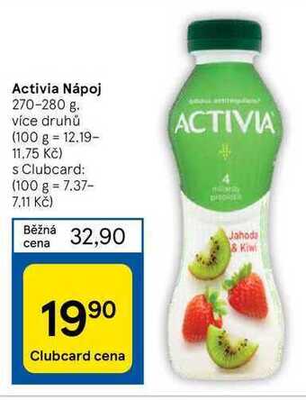 Tesco Activia nápoj 270-280 g nabídka