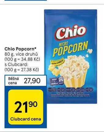Tesco Chio popcorn* 80 g nabídka