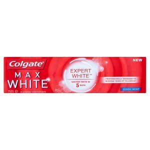 Tesco Colgate max white zubní pasta 75ml, vybrané druhy nabídka