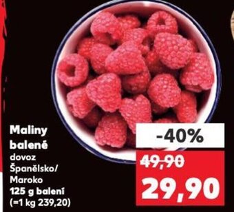 Kaufland Maliny balené nabídka