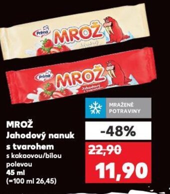 Kaufland MROŽ Jahodový nanuk s tvarohem nabídka