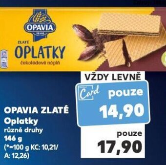 Kaufland OPAVIA ZLATÉ Oplatky nabídka