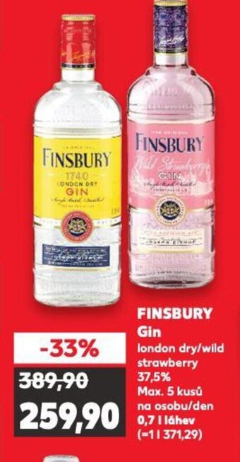 Kaufland FINSBURY Gin nabídka