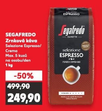 Kaufland SEGAFREDO Zrnková káva nabídka