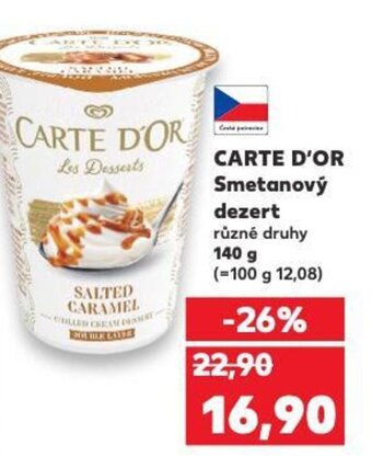 Kaufland CARTE D'OR Smetanový dezert nabídka