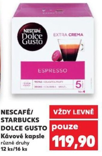 Kaufland NESCAFÉ/ STARBUCKS DOLCE GUSTO Kávové kapsle nabídka