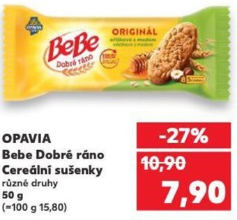 Kaufland OPAVIA Bebe Dobré ráno Cereální sušenky nabídka
