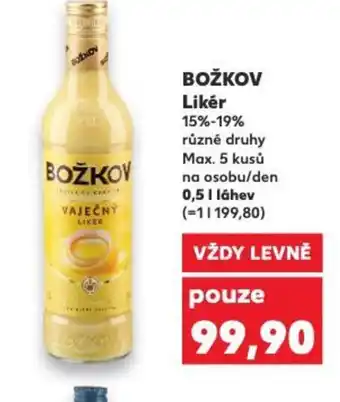 Kaufland BOŽKOV Likér 15%-19% nabídka