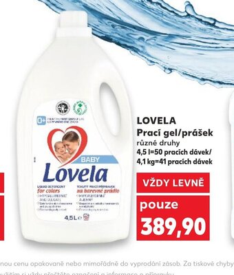 Kaufland LOVELA Prací gel/prášek různé druhy nabídka