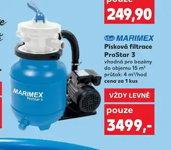 Kaufland MARIMEX Písková filtrace ProStar 3 vhodná pro bazény do objemu 15 m³ průtok: 4 m³/hod cena za 1 kus nabídka